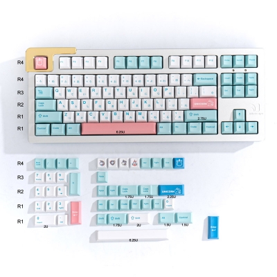 Unicorn 104+28 Japanese PBT Dye-subbed Keycap Set Cherry Profile Compatible with ANSI Mechanical Keyboard